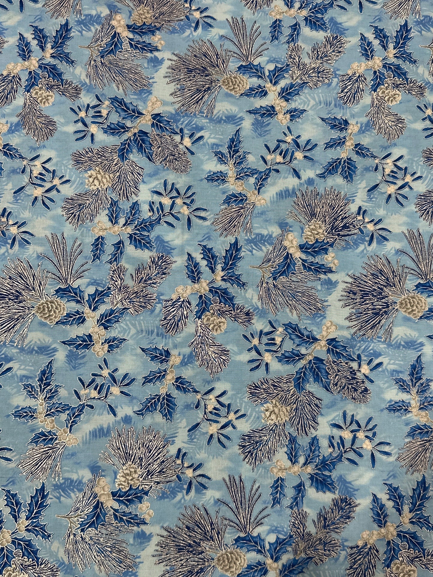 Holiday Flourish 15 Sky by Robert Kaufman Fabrics