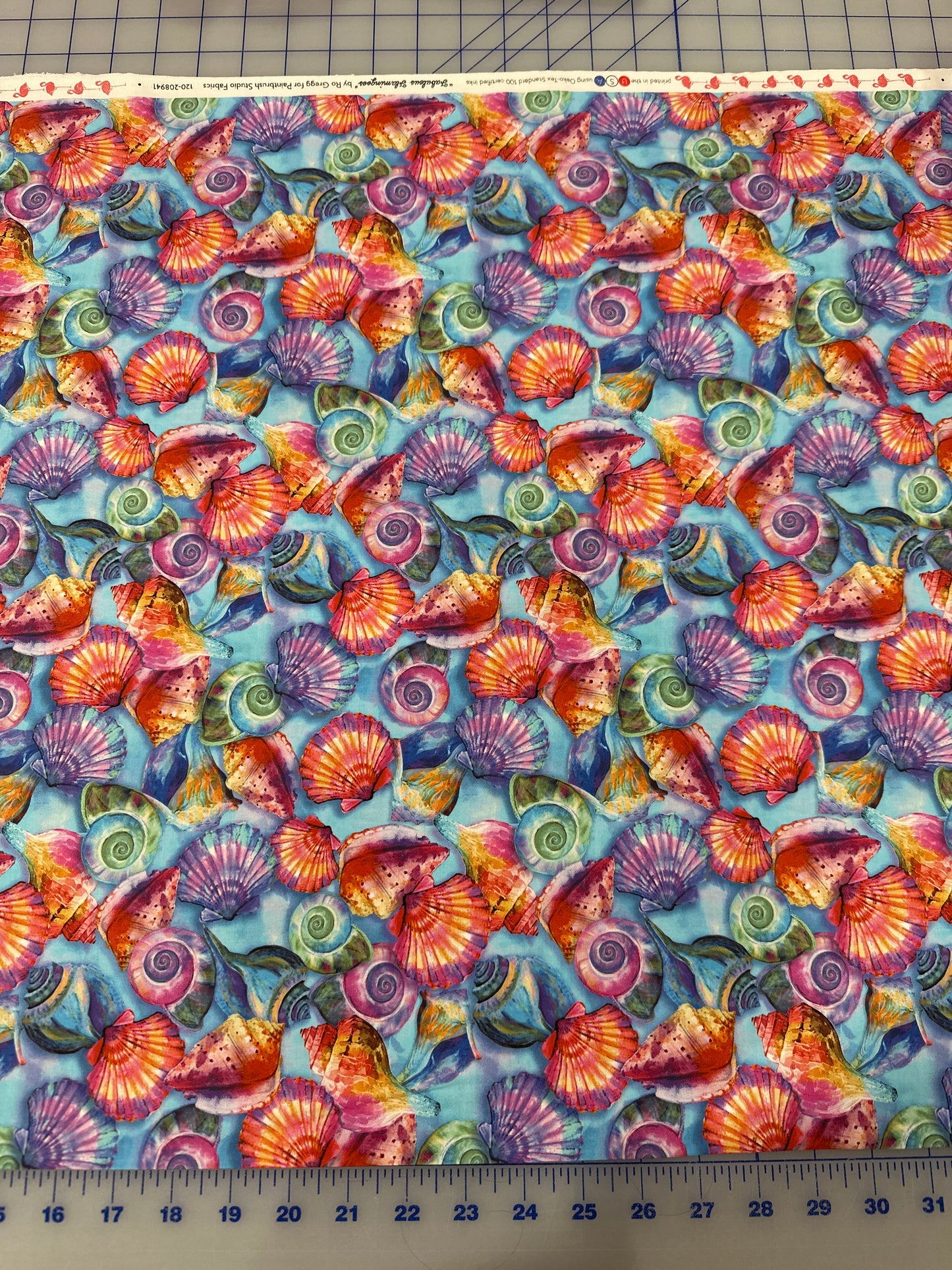 Flamingo Shell from Fabulous Flamingos Collection by Ro Gregg for Paintbrush Studio Fabrics