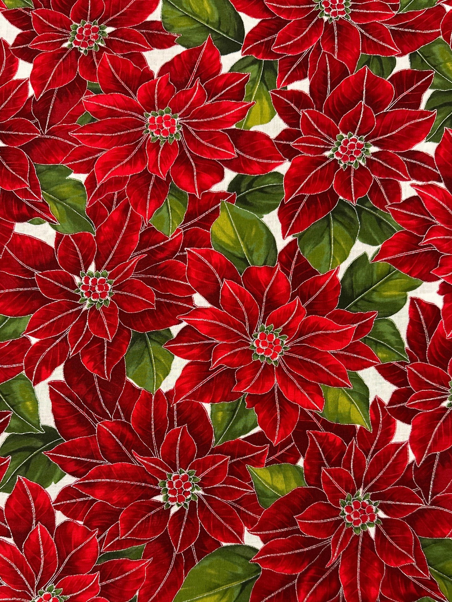 Poinsettia Song #Q7634 by Hoffman California International Fabrics
