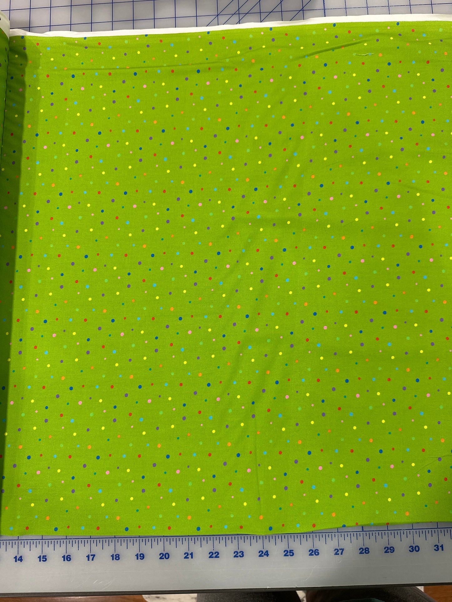 Polkadots on green by Elizabeth Studios