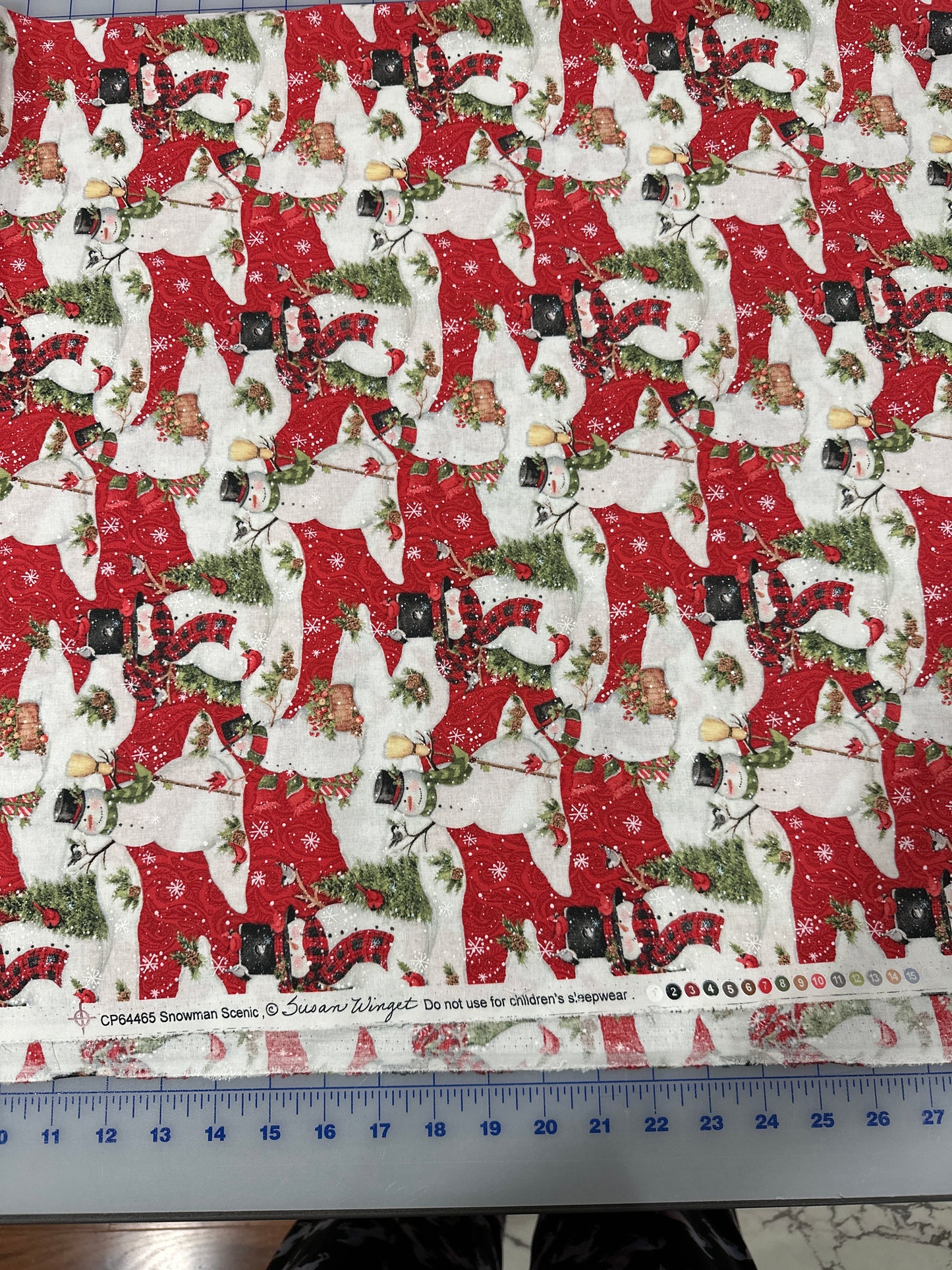 Snowman Scenic by Susan Winget Springs Creative Fabrics