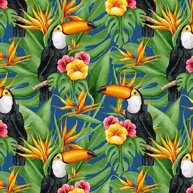 Tropical Birds - Tropical Vibes Collection - Blank Quilting
