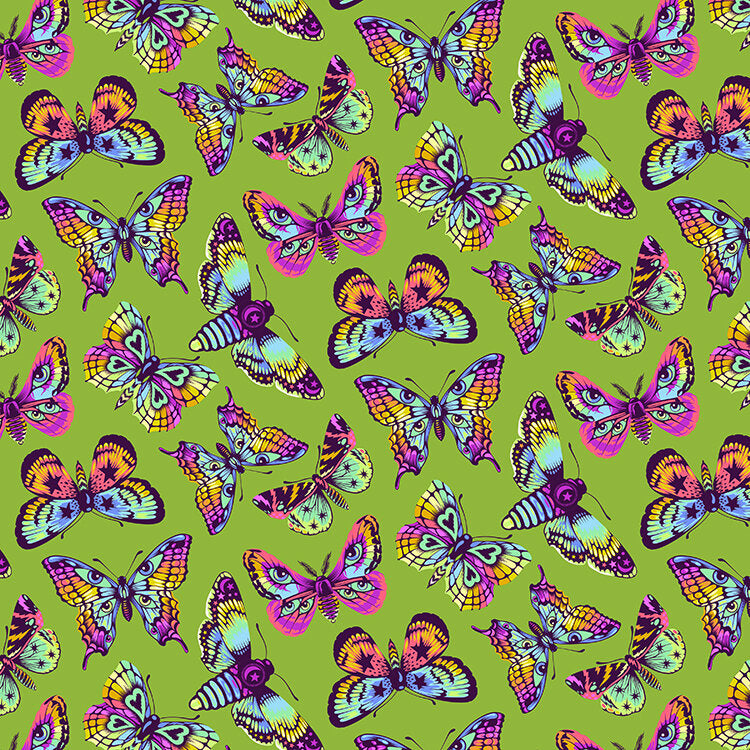 Butterfly Kisses - Avocado by Tula Pink
