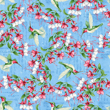 Humming Birds Birds - Tropical Vibes Collection - Blank Quilting
