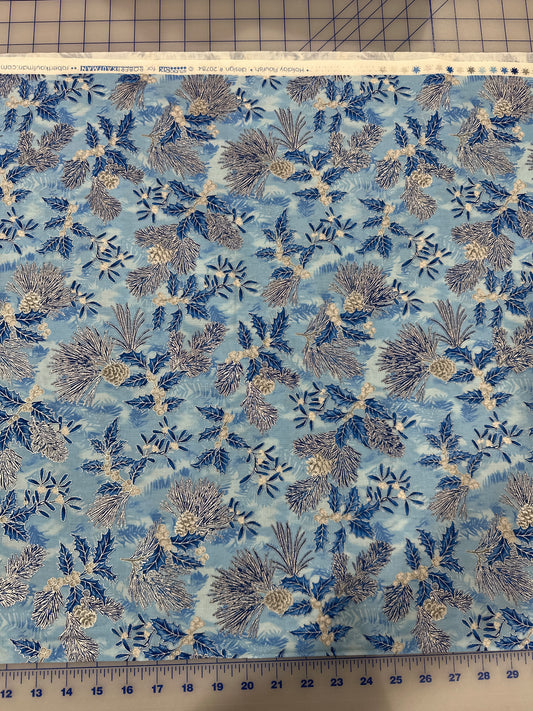 Holiday Flourish 15 Sky by Robert Kaufman Fabrics