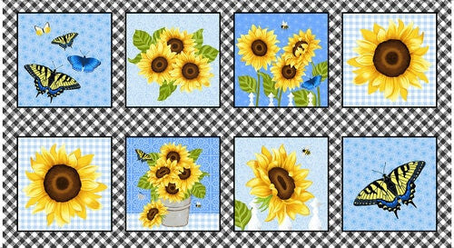 Sunny sunflowers panel for studio E designs Studios