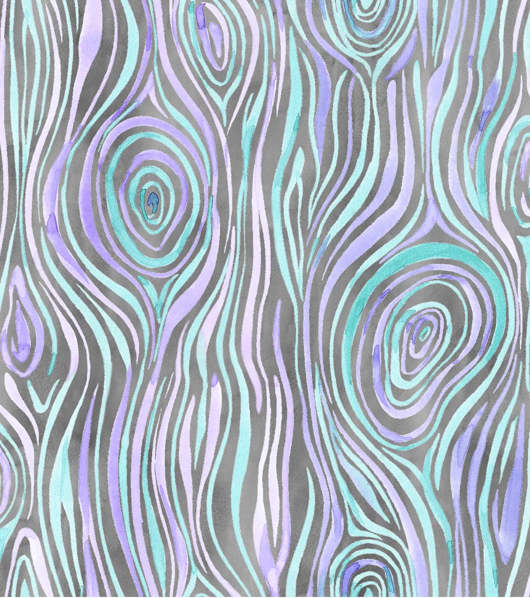 Mystic Nature II Wood Grain Blue by Oasis Fabrics
