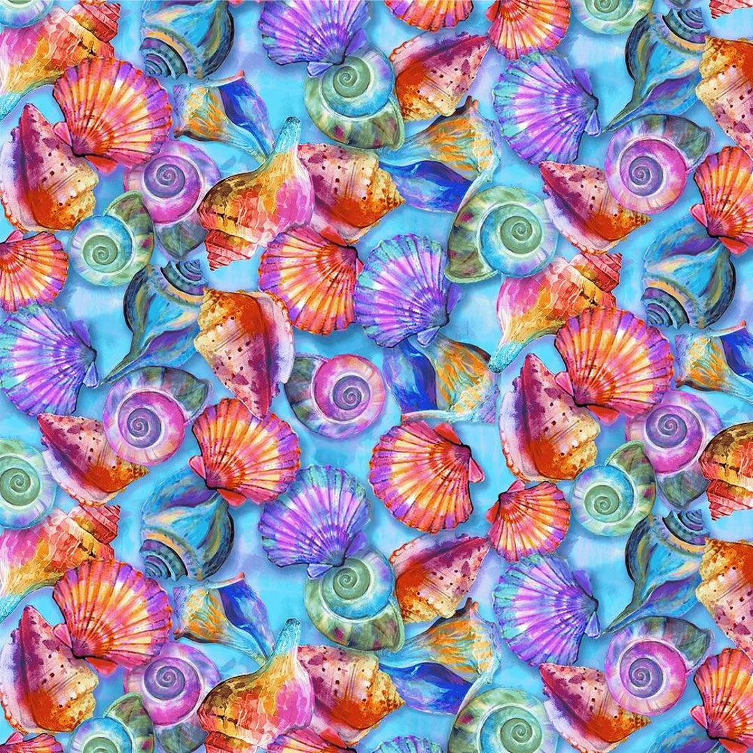 Flamingo Shell from Fabulous Flamingos Collection by Ro Gregg for Paintbrush Studio Fabrics