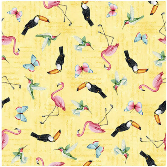 Tropical Birds - Tropical Vibes Collection - Blank Quilting